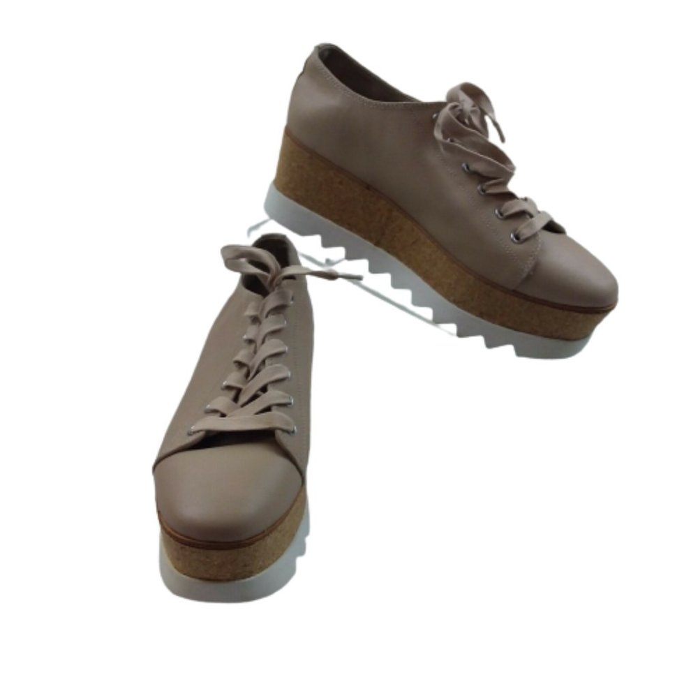 Steve Madden Korrie Platform Sneakers Tan Leather